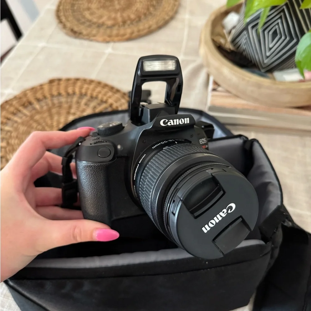 Canon Black Digital Camera with Zoom Lens (Not shown)